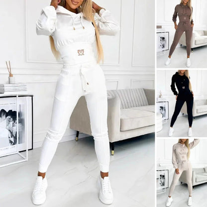 🏃‍♀️💫【50% zniżki】🔥 🌷Dwuczęściowy damski zestaw sportowy z kapturem – odpowiedni na trening i do noszenia na co dzień w domu