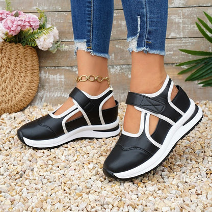 👡50% de descuento🏆【36-43】Nuevas sandalias de plataforma informales y versátiles con cierre de velcro y bloques de color para el verano. ✅Pago contra entrega