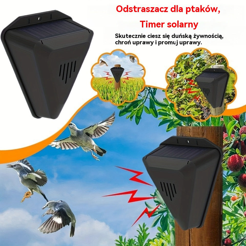 【💥Kup 1, a 1 dostaniesz gratis】📣Uniwersalny odstraszacz ptaków zasilany energią słoneczną z alarmem dźwiękowym i świetlnym do sadów, stawów i pól ryżowych