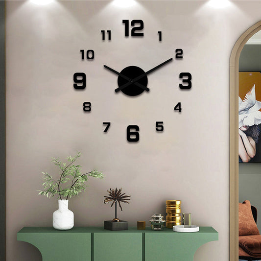 🔥⏰【50% de descuento✨】Juego de reloj de pared acrílico iluminado 3D (Requiere montaje)