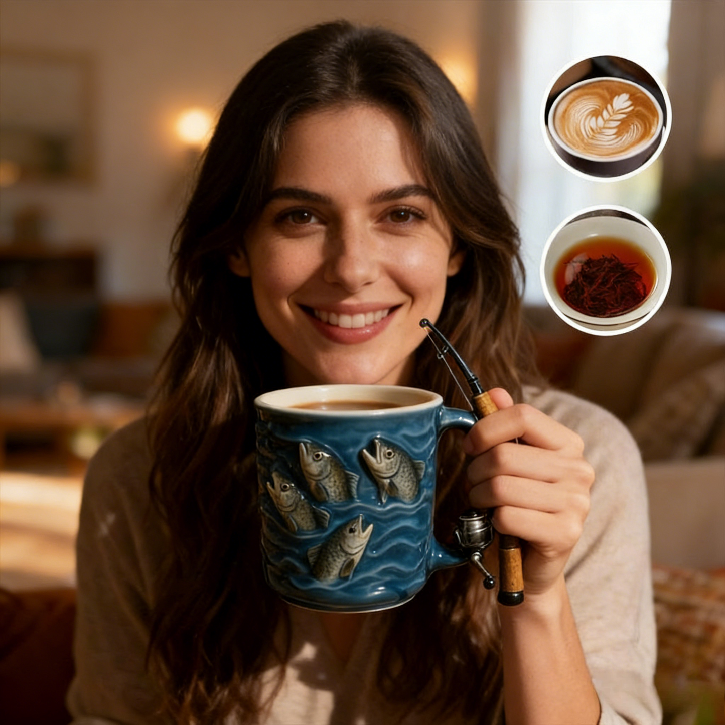 🎣☕Nowy, kreatywny kubek wędkarski, 🎣pełen osobowości