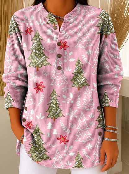 🔥🎉【S-4XL】Дамски ежедневен пуловер с широка плетка, дълъг ръкав и кръгло деколте, в едноцветен цвят