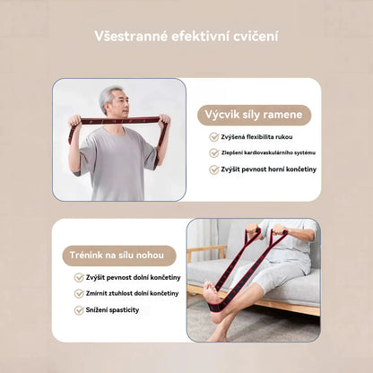 🦵【Kupte jeden, druhý dostanete zdarma】🔥 Rehabilitační odporová guma, používaná ke zvýšení svalové síly a protažení nohou, vhodná pro osoby středního a staršího věku.