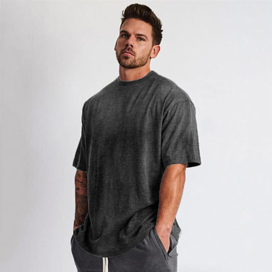 🔥50% de descuento🏆Camiseta deportiva de manga corta, holgada y de color liso para hombre.✅️Pago contra entrega