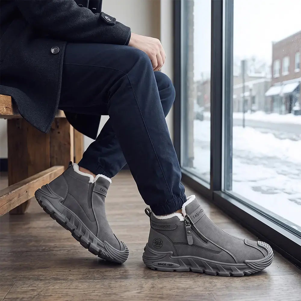 😎👞【39-44】Pánske zimné čižmy – teplé vysoké martinky, protišmykové a odolné
