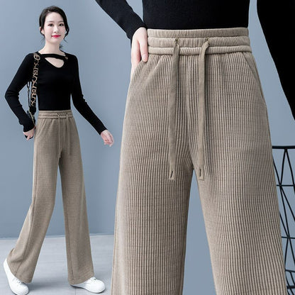 ✨⛄【M-3XL】🔥Nové sametové ležérní kalhoty s širokými nohavicemi, velmi pohodlné na nošení.