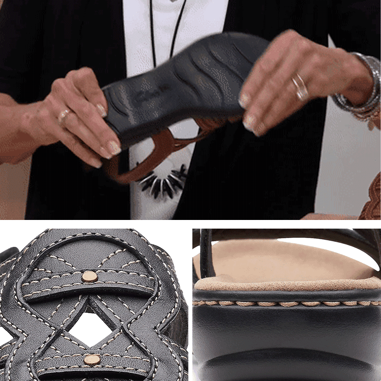 😍【Časovo obmedzená zľava】【35-43】Mäkké a pohodlné dámske kožené sandále