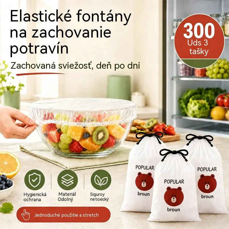 🔥【300 kusov】🍽️Extra veľký, hrubý, antibakteriálny plastový obal vhodný do potravín