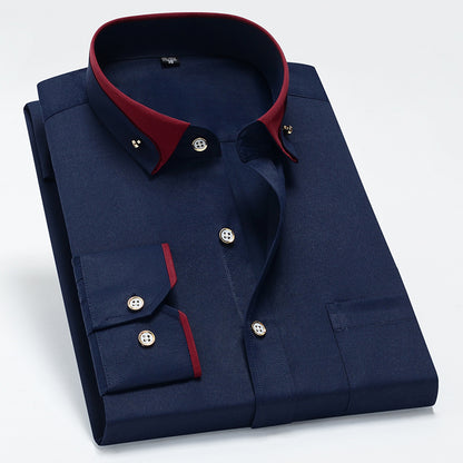 🔥👔 [S-4XL] 👕2025 nowa oddychająca męska koszula biznesowa casualowa