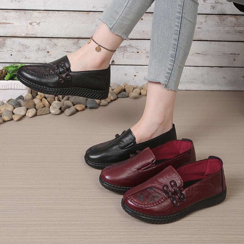 Damskie, skórzane buty antypoślizgowe, wodoodporne, z miękką podeszwą-4249267