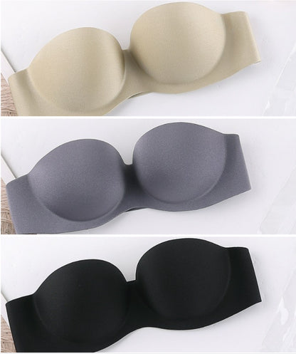 🌸【🔥 Kup 2, a 1 otrzymasz gratis】 Letni, niewidoczny, antypoślizgowy biustonosz bez ramiączek o cienkim przekroju seksowna bielizna push-up-4073020