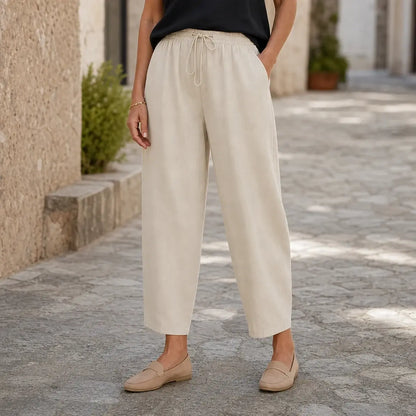 💕48% de descuento💕【40-120 kg】Pantalones casuales para mujer de algodón y lino ✅️Pago contra entrega