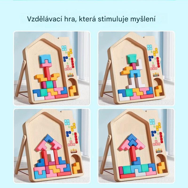 🔥🌈【Kup 1, 1 zdarma】Tetris - vzdělávací logická hra pro děti s kostkami