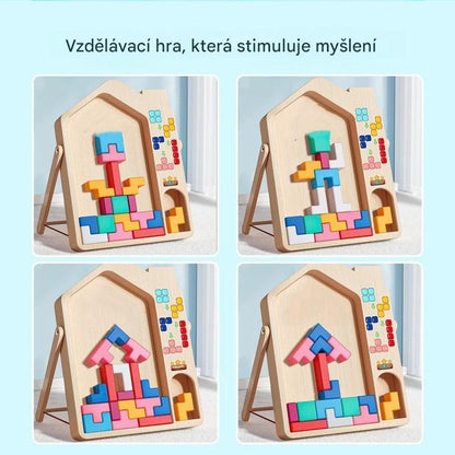 🔥🌈【Kup 1, 1 zdarma】Tetris - vzdělávací logická hra pro děti s kostkami