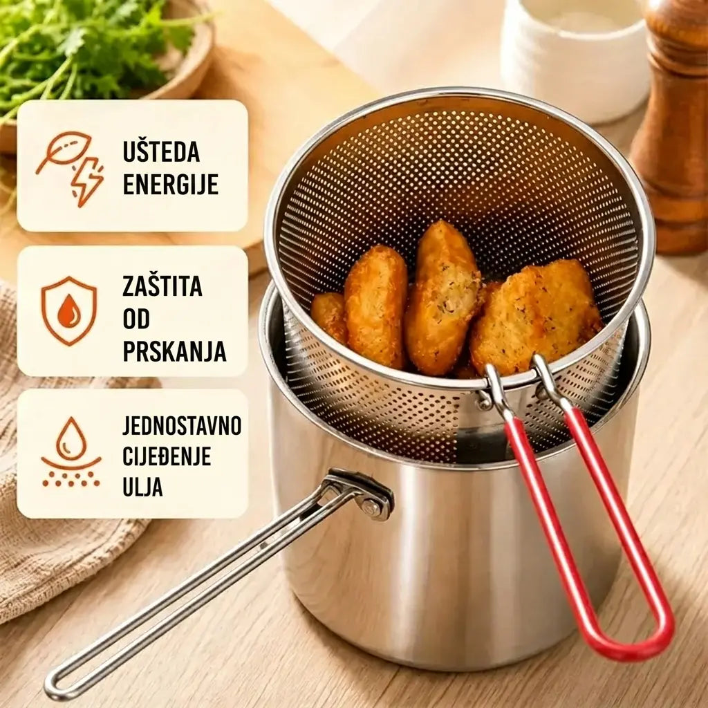 🔥 ZADNJI DAN! -50% | Višenamjenska friteza 304 | Jednostavno, brzo i bezbrižno kuhanje 🍳