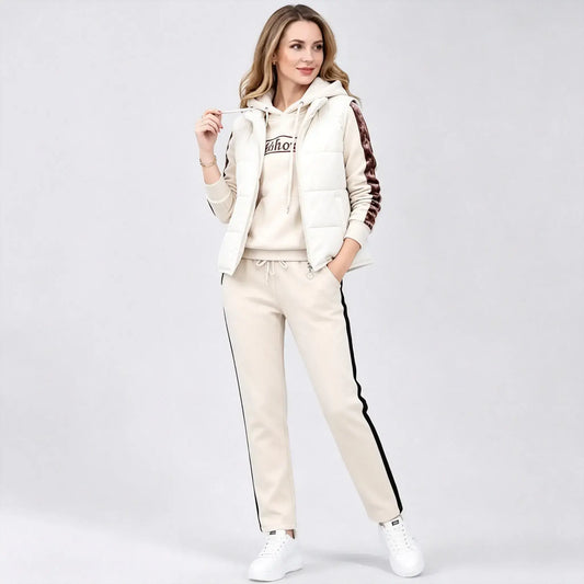【Majica + Prsluk + Hlače】Elegantni topli set od 3 dijela za jesen i zimu