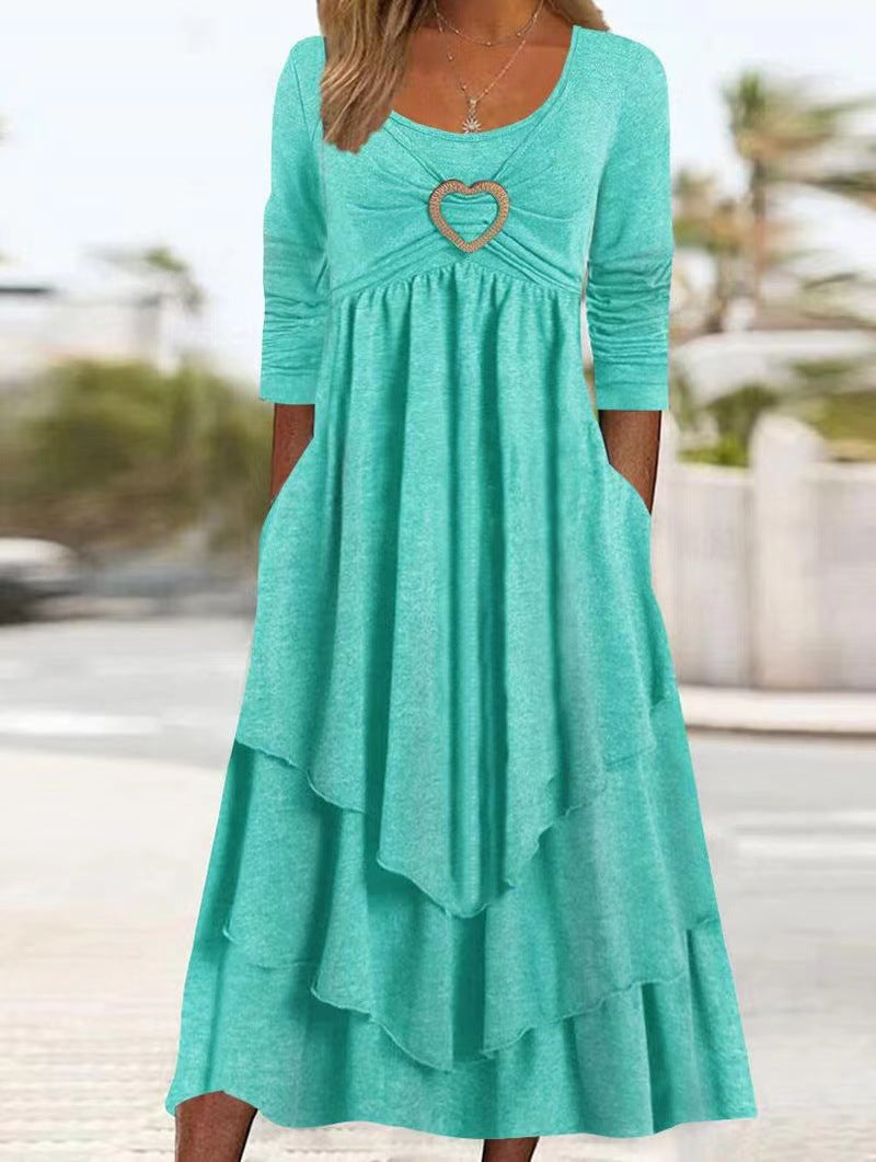 【S-4XL】2026 Nuevo vestido de lino de algodón simple de otoño para mujer, tela cómoda y transpirable
