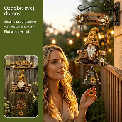 👏🔔Zvonček na privítanie škriatkov – závesná dekorácia na vonkajšiu verandu a terasu