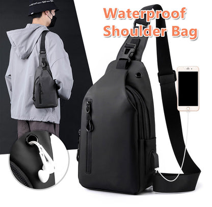 😎【Mała i lekka】👜Męska torba na klatkę piersiową o dużej pojemności, modna i uniwersalna