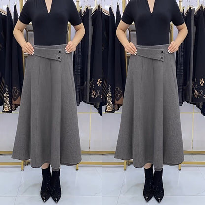 👗🎀【Płatność przy odbiorze】【S-4XL】Spódnica midi z wełny na jesień/zimę