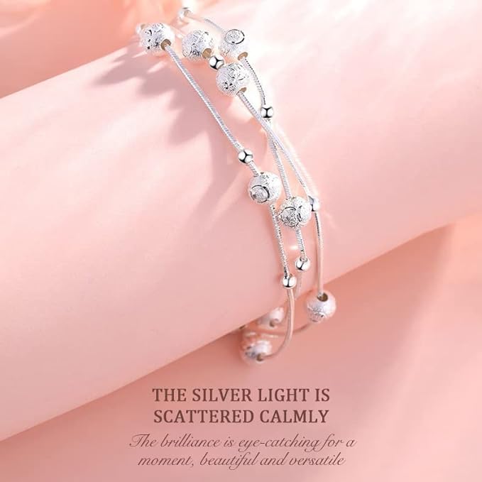 ✨✨【Kupite 1, dobijte 1 gratis】Narukvica od 999 srebrnih perli za sreću s graviranim dizajnom