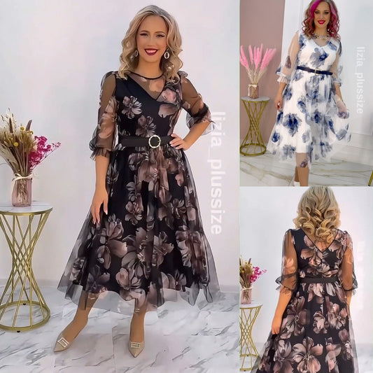 🌸💥【S-5XL】Nueva elegante vestido con estampado