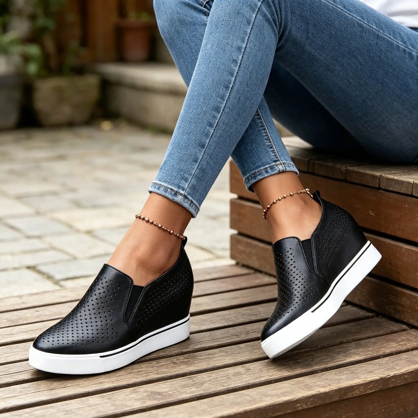 【Tallas: 34-41】🔥Nuevos zapatos casuales de verano 2026 para mujer, hechos de cuero suave, con diseño de plataforma.