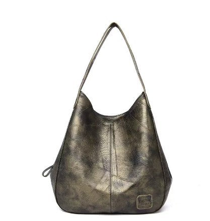 🌈👜Нова мека кожена чанта за рамо с голям капацитет - Многофункционална модна дамска чанта✨