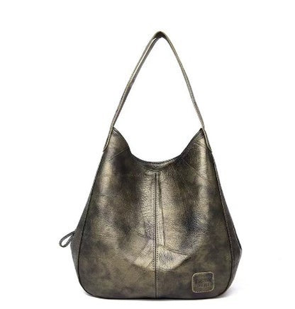 🌈👜Нова мека кожена чанта за рамо с голям капацитет - Многофункционална модна дамска чанта✨