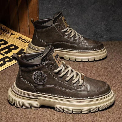 🍁⛄【39-44】✨Нови ретро мъжки ботуши Martin с висок ток за есен и зима, в ретро британски стил