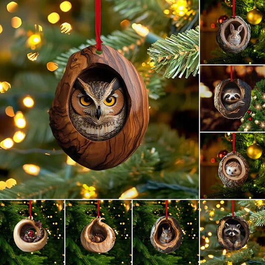 【10PCS】🎄Adorno navideño de animales. Adorno colgante de animal pequeño.