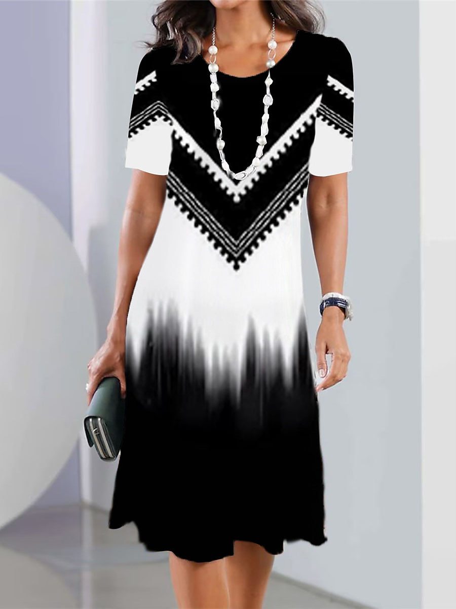 👗【40-120kg】Nuevo vestido estampado de cuello redondo para mujer, colección 2026 ✅️Pago contra entrega