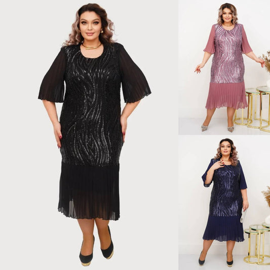 ✨👑【S-5XL】🔥2025 nowa moda wysokiej jakości elegancka retro błyszcząca szlachetna długa spódnica