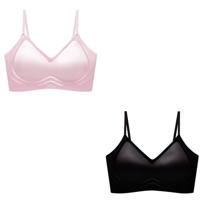 🥰Płatność przy odbiorze🔥【2 sztuki】【40-100 kg】Bezszwowy biustonosz jedwabny, miękkie wsparcie, wygodne dopasowanie