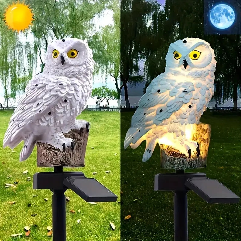 🦉 Dekoracyjna lampa solarna w kształcie sowy - Ciepłe światło do Twojego ogrodu