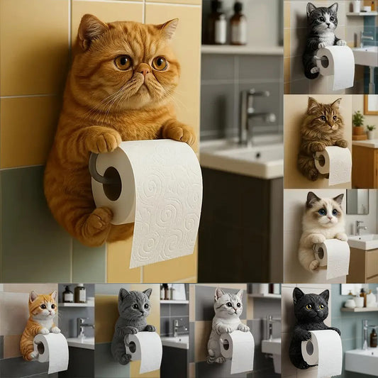 🐱【Nowa oferta produktów】Uchwyt na papier toaletowy z uroczym wzorem kota