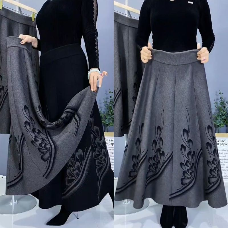 👗🎀【S-3XL】Nowa elegancka spódnica damska na jesień i zimę, gruba wełna, ciepła i wygodna