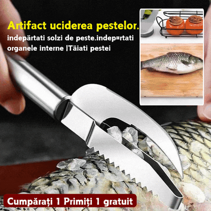 🍲🐟【Ponudba za 2 kosa】Večnamenski nož iz nerjavečega jekla za učinkovito strganje ribjih lusk