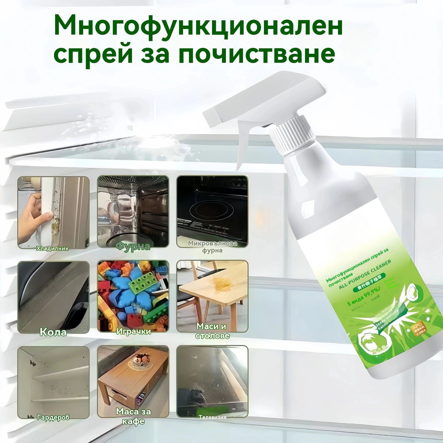 💖Ново пристигане💖💖2026 Спрей за почистване на цялата къща, ефективно премахва петна и мазнини, не изисква изплакване