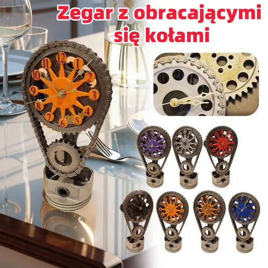 🔥【Kup 1 dostań 1 za darmo】Zegar z obracającymi się kołami