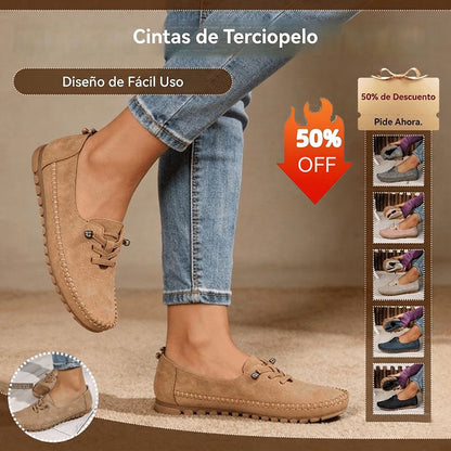 🔥[Descuento por tiempo limitado]Zapatos ortopédicos para mujer (tallas 36-43), fabricados en piel auténtica, con suela blanda, antideslizantes, antiolor y transpirables.