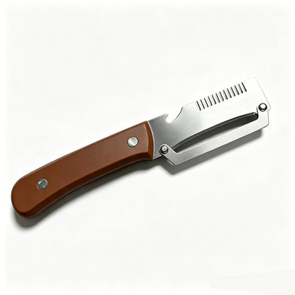 ✅Купете 1, вземете 1 безплатно (2 артикула) 🧅🔪 Многофункционална кухненска белачка 3 в 1: Бели, реже и отваря бутилки! 🔥