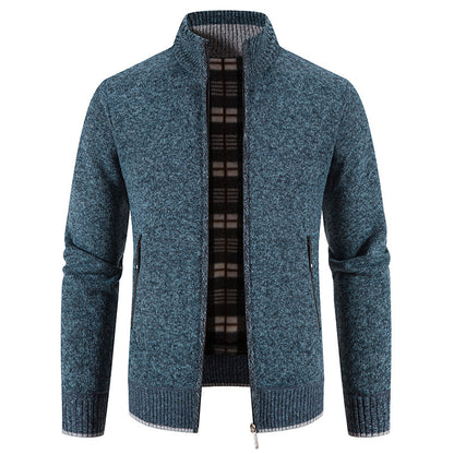 【M-3XL】Męski, swobodny, polarowy sweter rozpinany-3763443