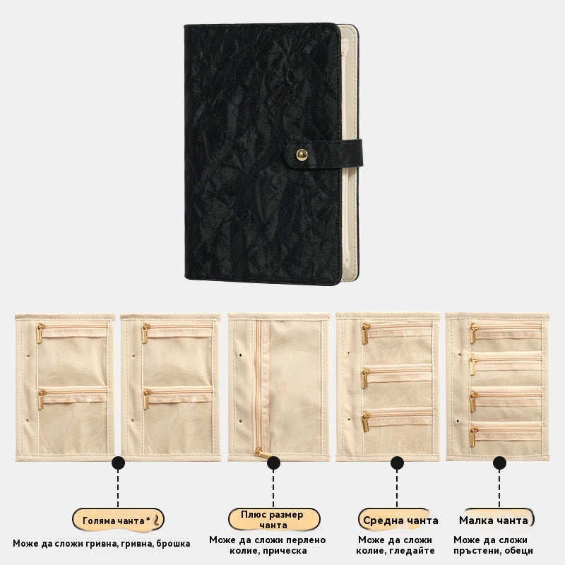 🔥 Гореща 50% отстъпка 🔥 Стилна преносима чантичка за бижута с кариран мотив