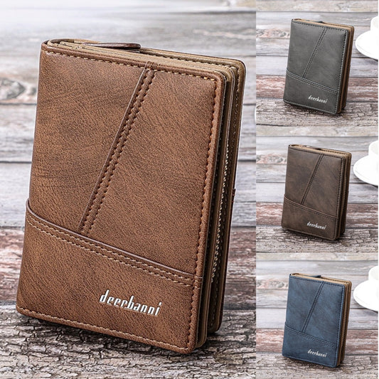 💥👛👍Moška večnamenska denarnica iz pravega usnja v retro slogu