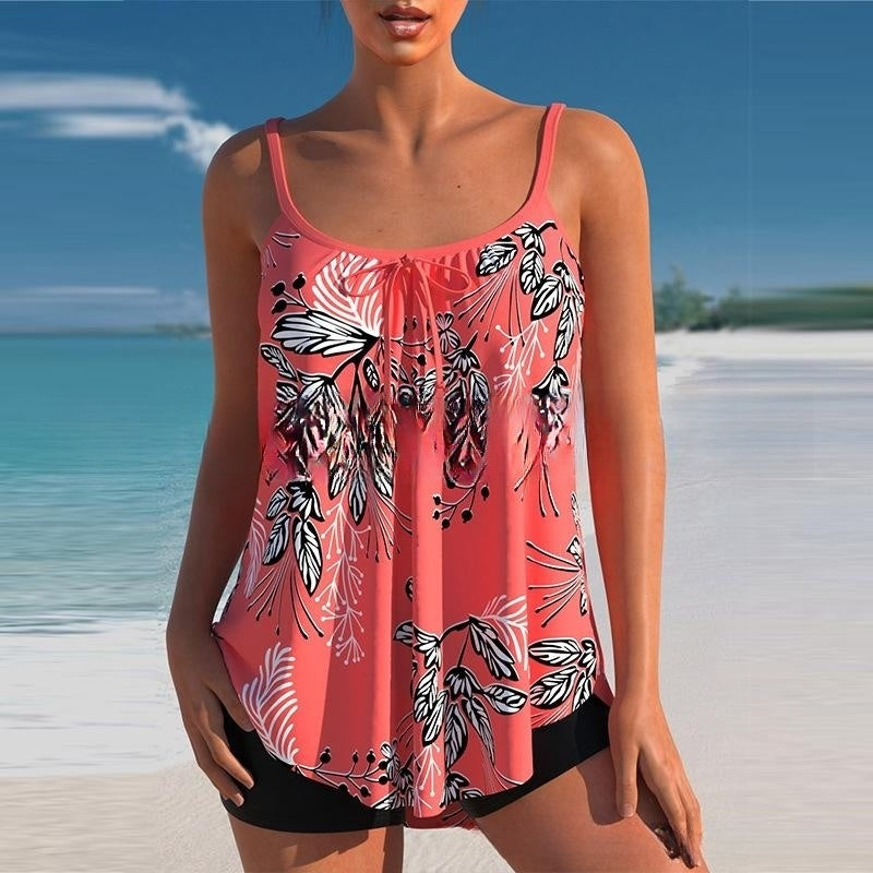 🌴🌴 🌈【50% zniżki na ofertę specjalną】🌈🌴✨ Nowy dwuczęściowy zestaw bikini z nadrukiem w dużym rozmiarze