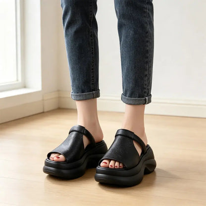 🔥🎉【50% de descuento✨】【Tallas 35-40】👡Nuevas sandalias de plataforma de moda de verano para mujer (tacón de 6 cm)