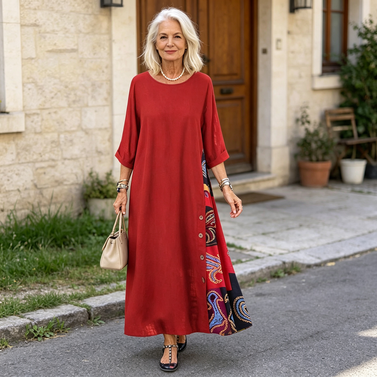 🌾【Vruća rasprodaja】💕[M-5XL] Nova lanena vintage haljina - mekana i udobna