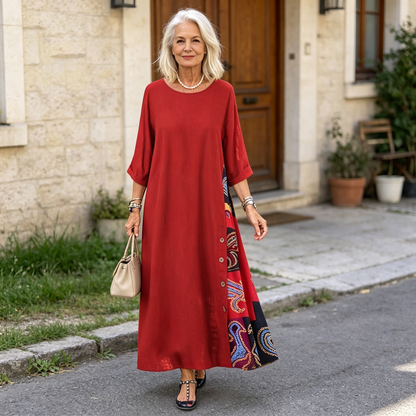 🌾【Vruća rasprodaja】💕[M-5XL] Nova lanena vintage haljina - mekana i udobna