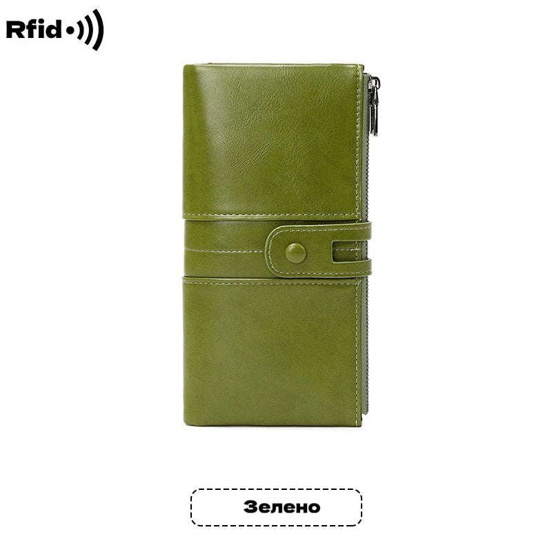 💥Ново поступление — 35% отстъпка💼 Многофункционален портфейл, ръчно изработен от естествена кожа, защита против кражба, двоен цип